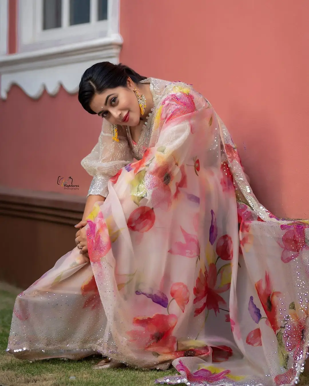 MALAYALAM GIRL SHAMNA KASIM IN PINK SAREE BLOUSE 2